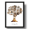 Custom Family Tree Collage  – A3 Framed Portrait  Poster