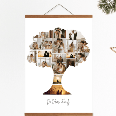 Custom Family Tree Collage  – A3 Portrait  Poster Hanger