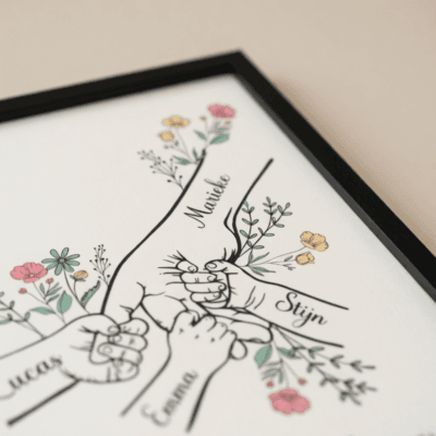 Personalized Family Hands Print for Mom – Birthday or Mother’s Day Gift - Image 3