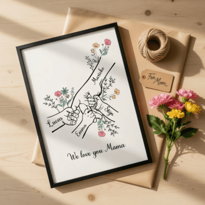 Personalized Family Hands Print for Mom – Birthday or Mother’s Day Gift - Image 5