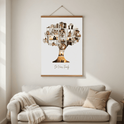 Custom Family Tree Collage – Poster Hanger - Image 4