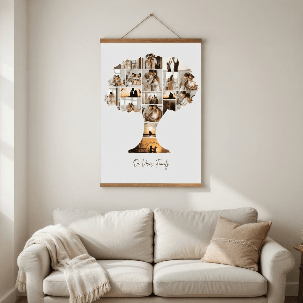 Custom Family Tree Collage – Poster Hanger - Image 4
