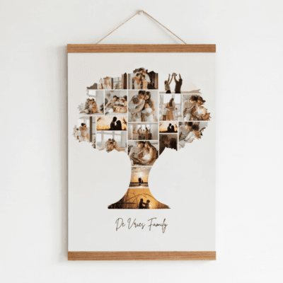 Custom Family Tree Collage – Poster Hanger