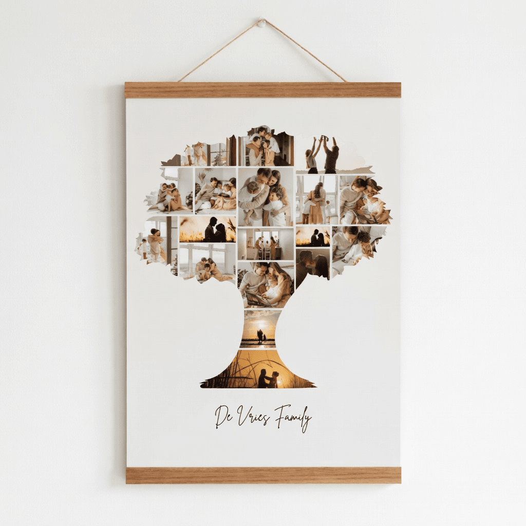 Custom Family Tree Collage – Poster Hanger
