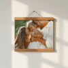 Poster met houten posterhanger